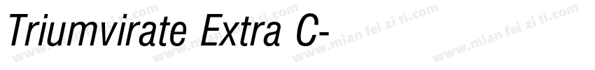 Triumvirate Extra C字体转换